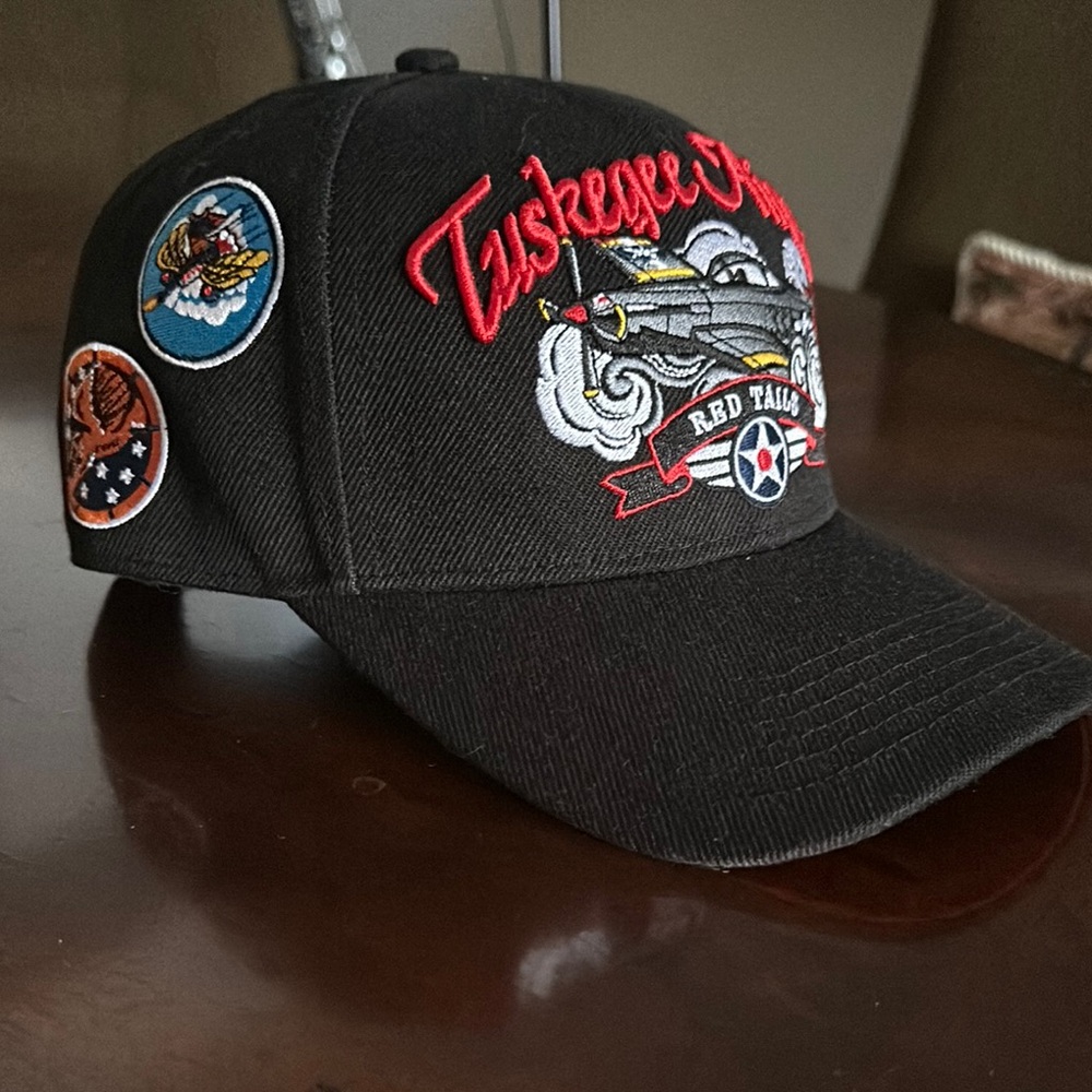BigBoy HeadGear Tuskegee Airmen Embroidered Black Cap